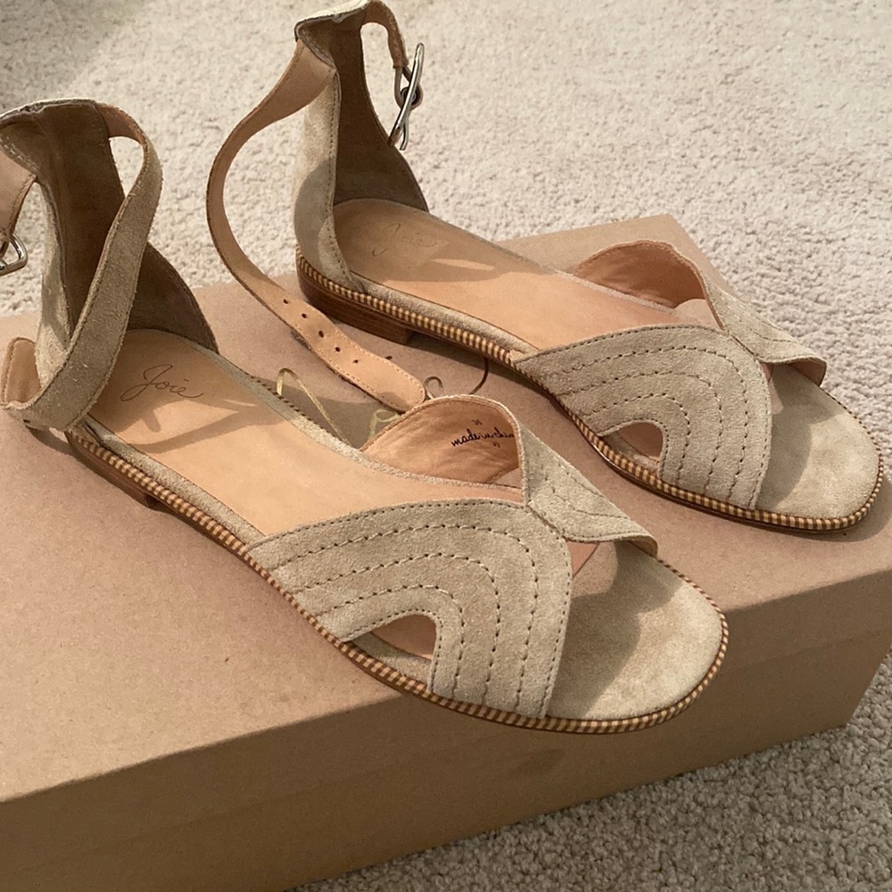 Joie ankle strap leather suede sandal